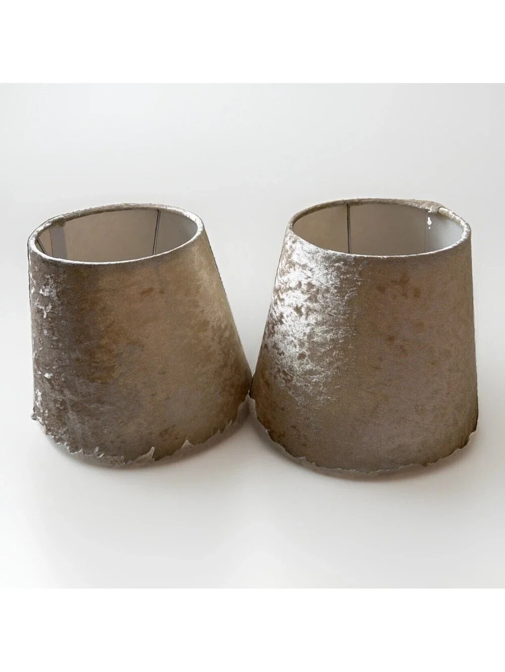 Crushed 2-Pack Velvet Drum Lampshade Soft Touch Fabric Table Floor Ceiling Shade